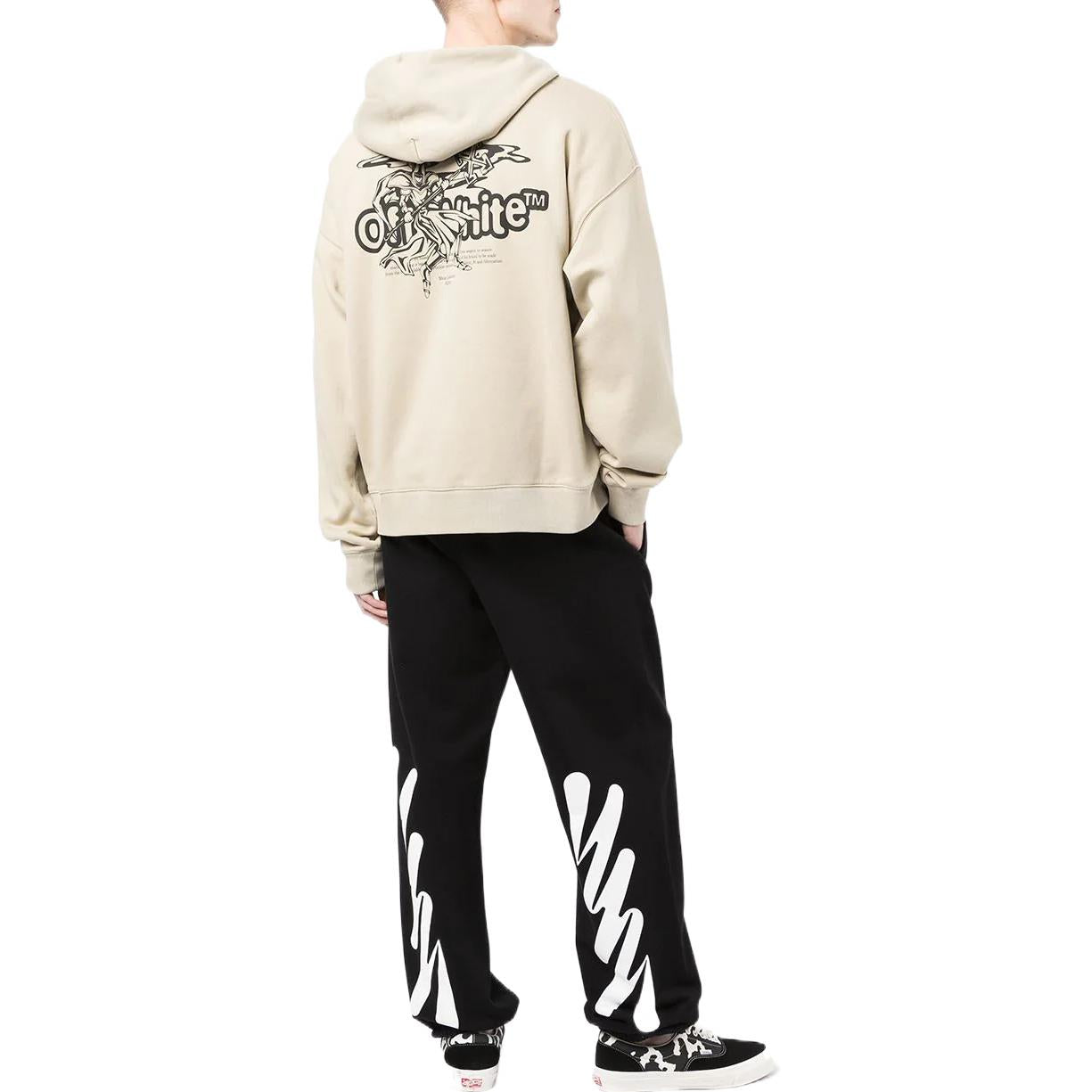 Men's Off-White SS22 Logo Printing Loose Fit Beige OMBB085S22FLE0031710