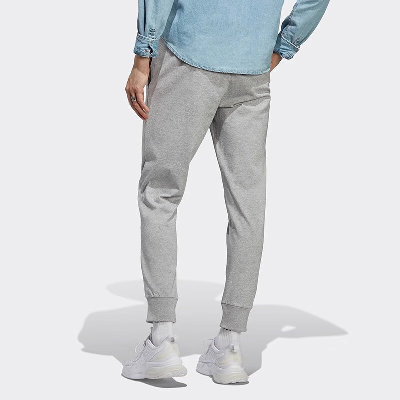 adidas Essentials Single Jersey Tapered Cuff Pants 'Grey' IC9419