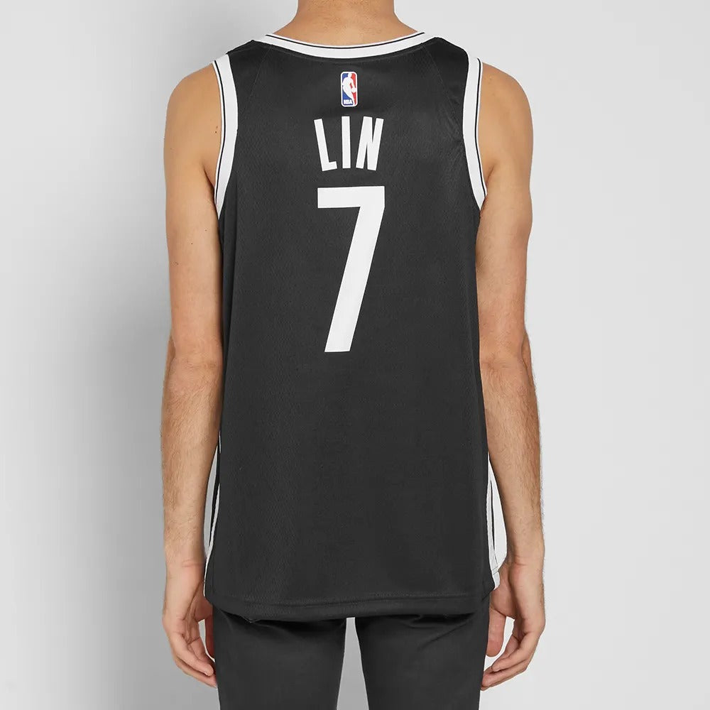Nike Jeremy Lin Icon Edition Swingman Jersey 'No. 7' Black 864459-013