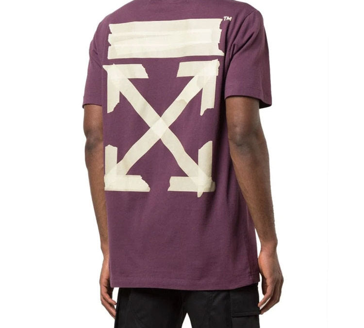 Off-White Tape Arrows print Printed Men Purple OMAA027R20185002B248