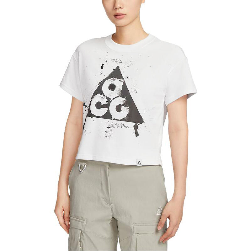 (WMNS) Nike ACG ACG Dri-FIT ADV T-Shirt 'White black' FN1901-121