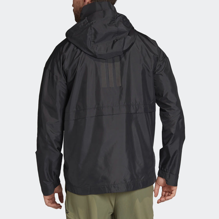 adidas hooded Sports Windproof Jacket Black FI0640