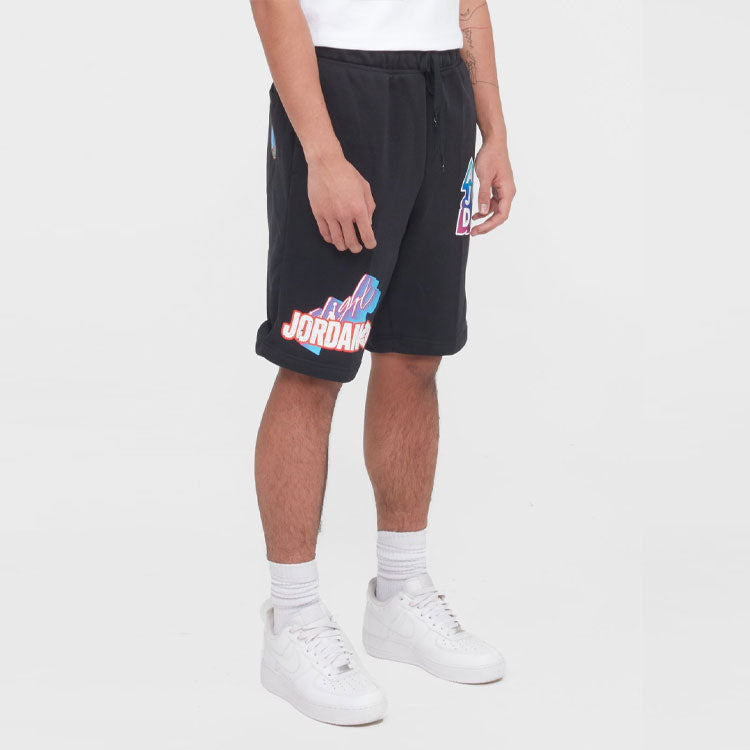 Air Jordan Mj Sticker Fleece Shorts Sports Black CV6488-010