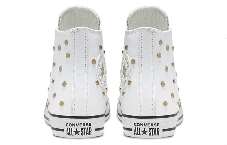 (WMNS) Converse Chuck Taylor All Star Studs High Top Leather Spot Rivet White 565848C