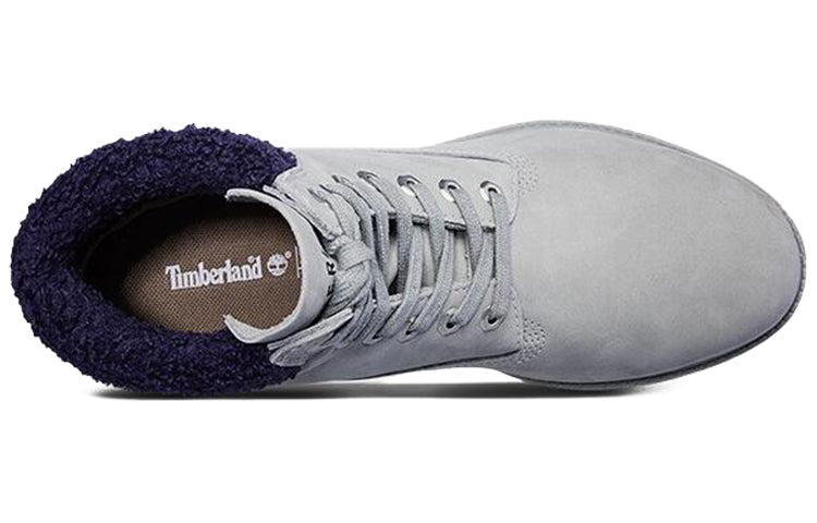 Timberland Waterproof 6 Inch Double Collar 'Grey Furry Blue' A1ZKU