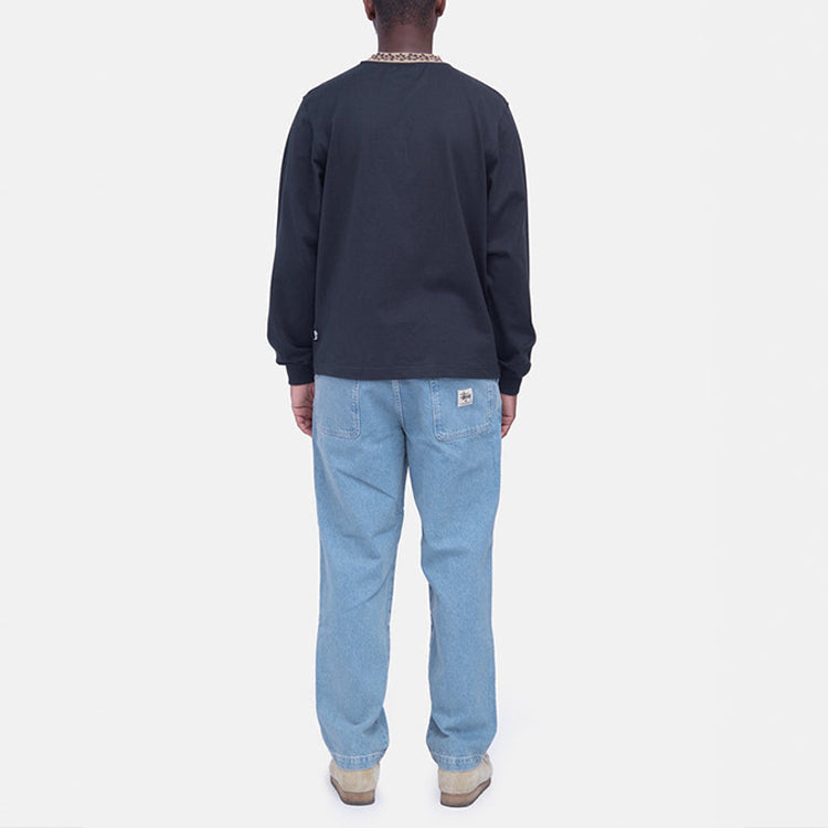 Stussy Flower Mock Neck T-Shirt 'Black' 1140284