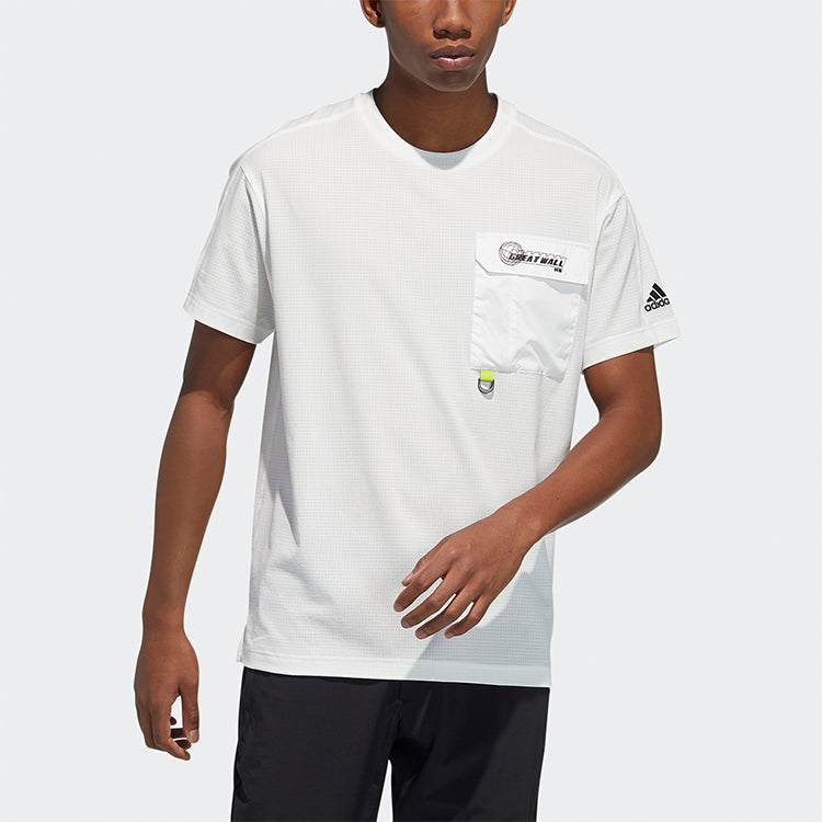 adidas Gw Ss Tee Outdoor Round Neck Pullover Sports Short Sleeve White T-Shirt HB8914