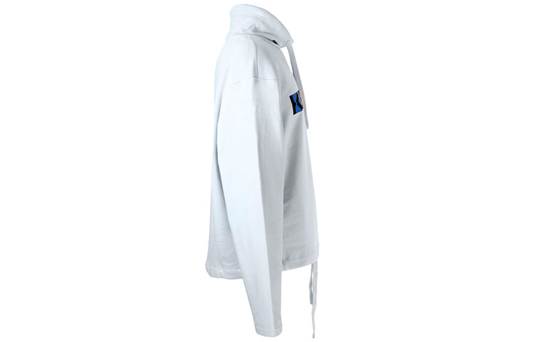 Men's KENZO SS21 Logo Printing Hooded Long Sleeves Light Grey FB55SW5494MS-93