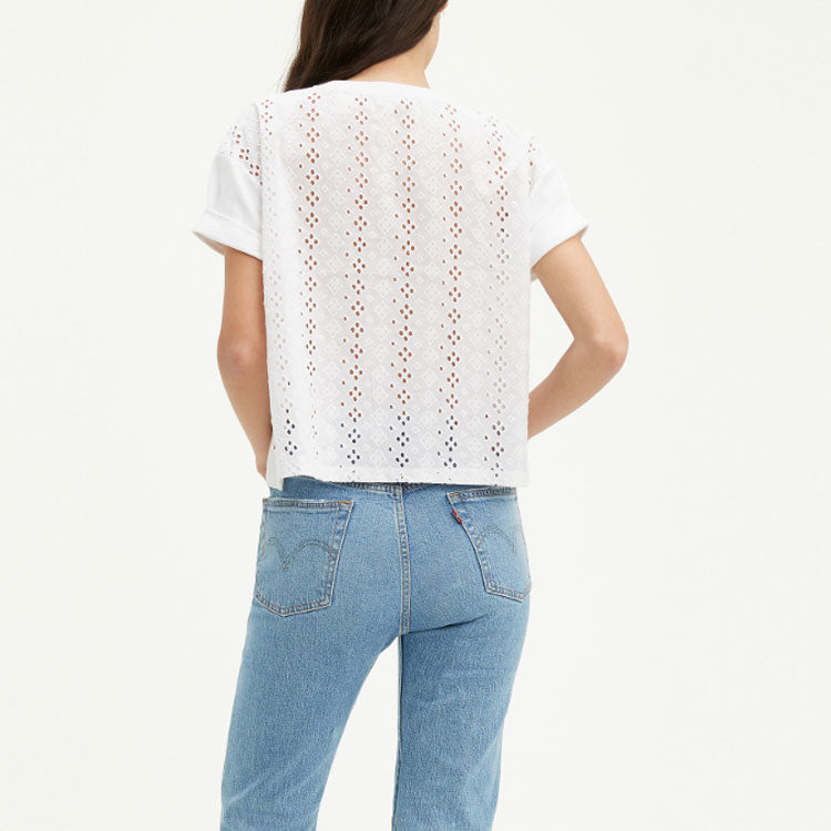 Levis Solid Color Round Neck Short Sleeve White 85783-0000