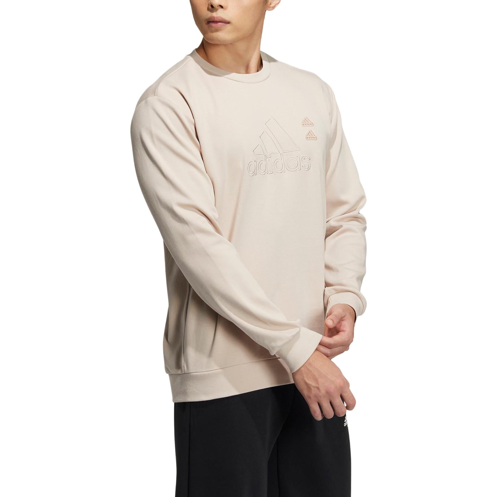 adidas ST GZ LOGO Sweatshirt Asia Sizing 'Tan' IA6953