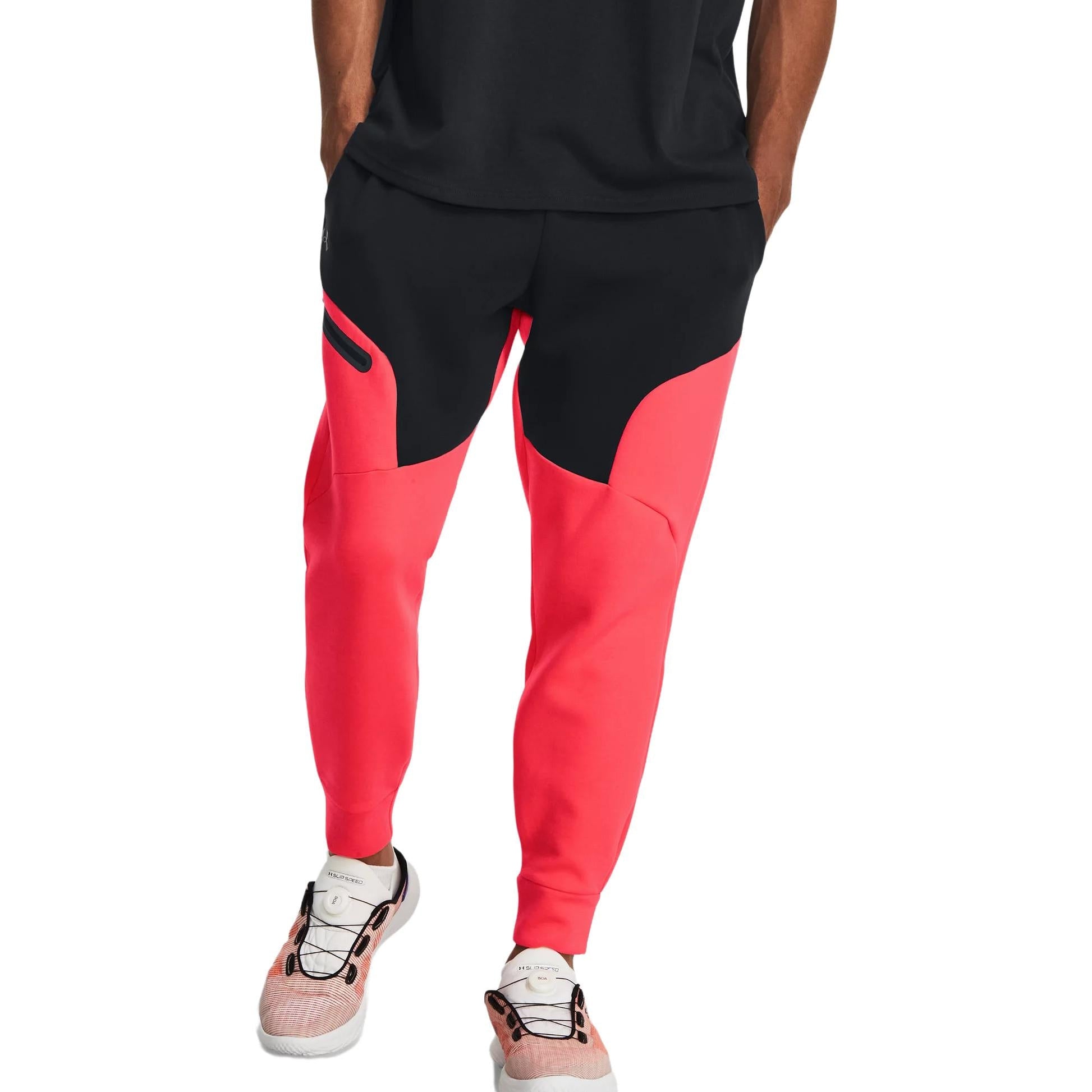 Under Armour Unstoppable Fleece Training Pants 'Black Red' 1379808-002