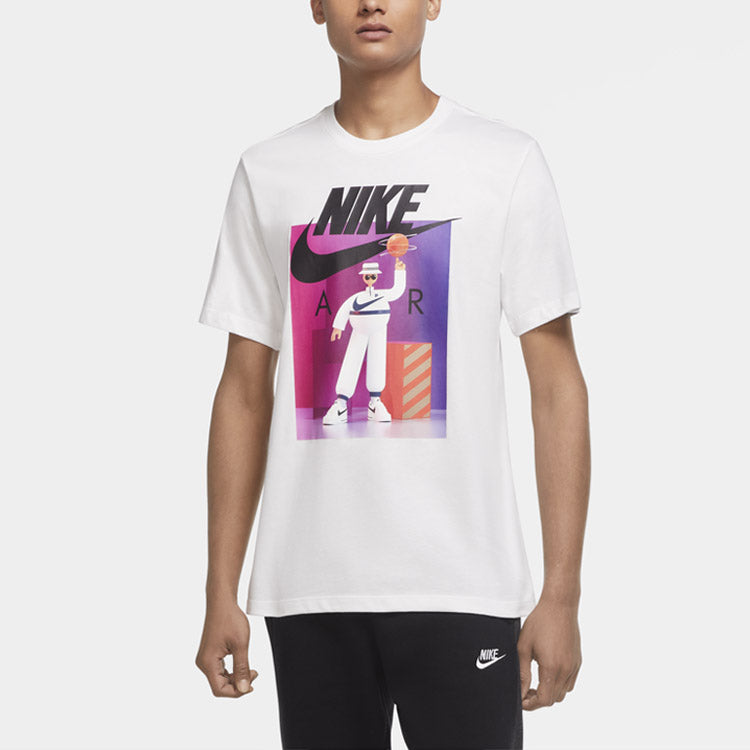 Nike Sportswear Printing Short Sleeve 'Airman Futura White' CW0411-100