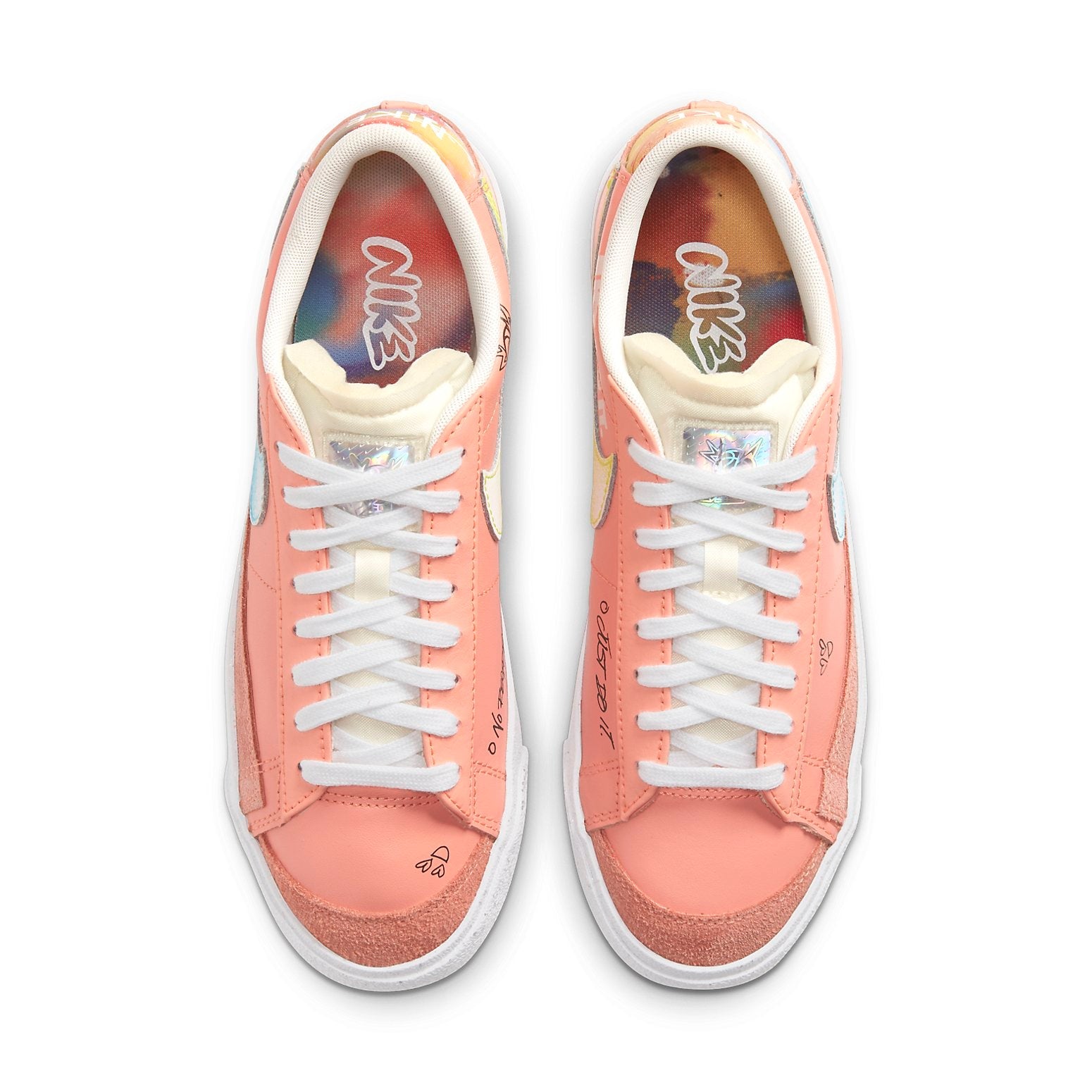 (WMNS) Nike Blazer Low '77 Doodle Yuanyang Swoosh For Pink DJ4281-641