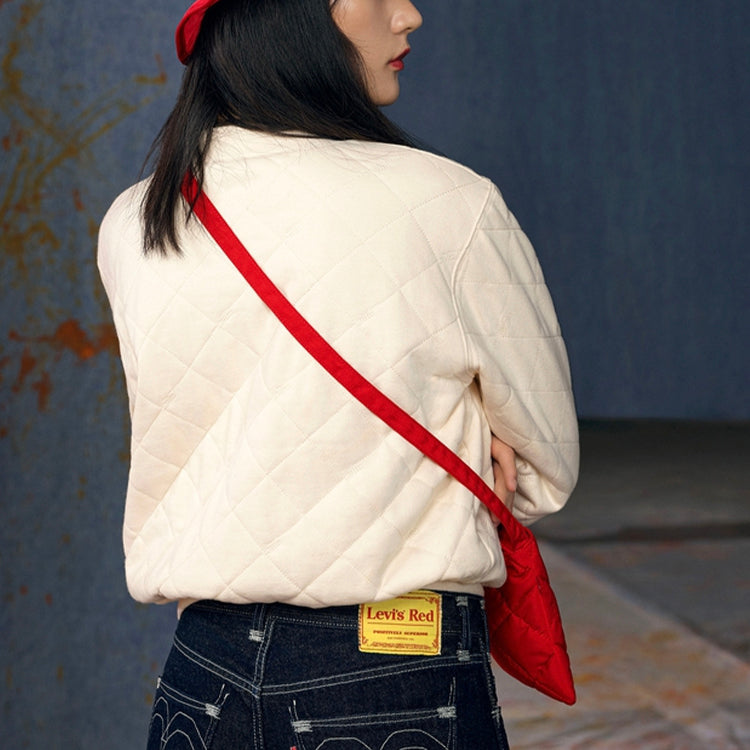 (WMNS) Levi's Pioneer Series Round-neck Swea Ivory A0149-0000