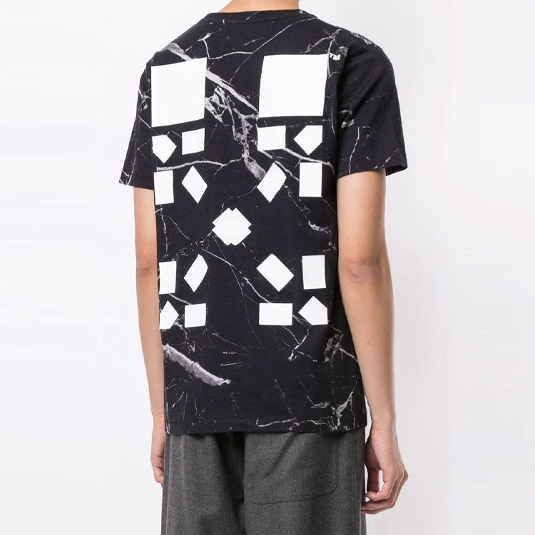 Off-White Arrows Large Printing Short Sleeve Ordinary Version Black OMAA027T19A940879901