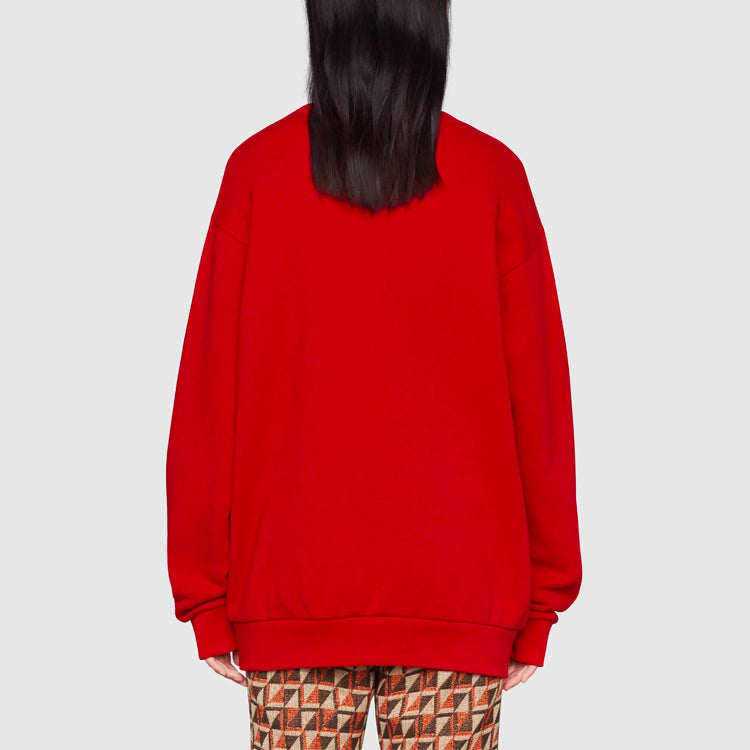 Gucci x Disney SS21 Donald Duck Printed Cotton Sweatshirt For Men Red 617964-XJDC1-6429