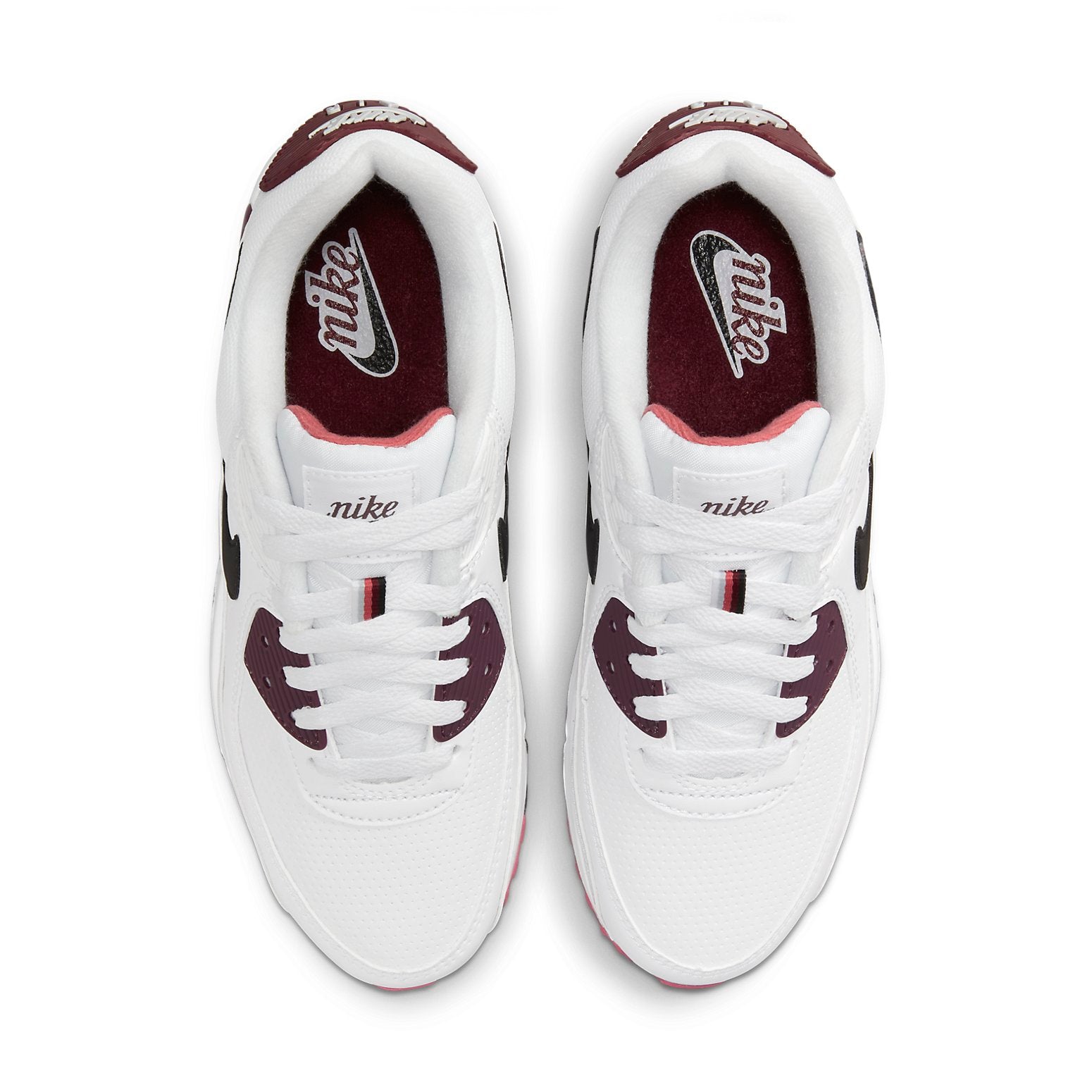(WMNS) Nike Air Max 90 'White Dark Beetroot' DH1316-100