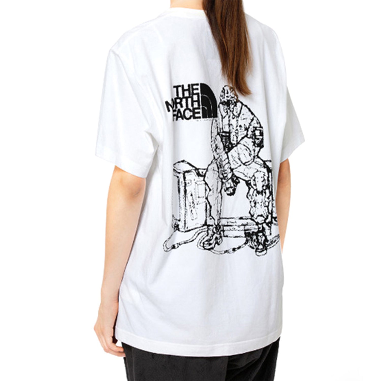 THE NORTH FACE Urban Exploration Black Series x kazuki Logo Embroidered White 46E5-FN4
