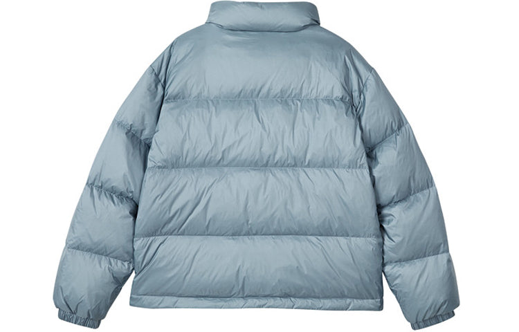(WMNS) Skechers Short Down Jacket 'Black Blue White' L421W040