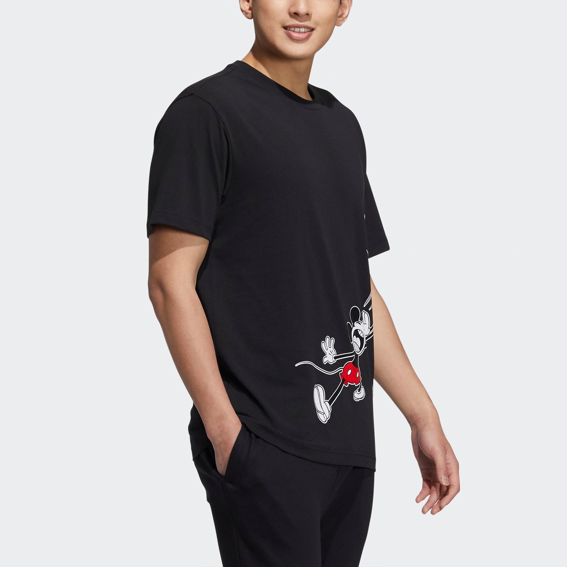 adidas neo M Mf Tee 2 Printing Round Neck Sports Short Sleeve Black HF0452