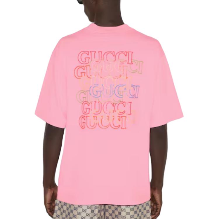 Gucci Graphic Cotton T-shirt 'Pink' 784361-XJGKW-5904