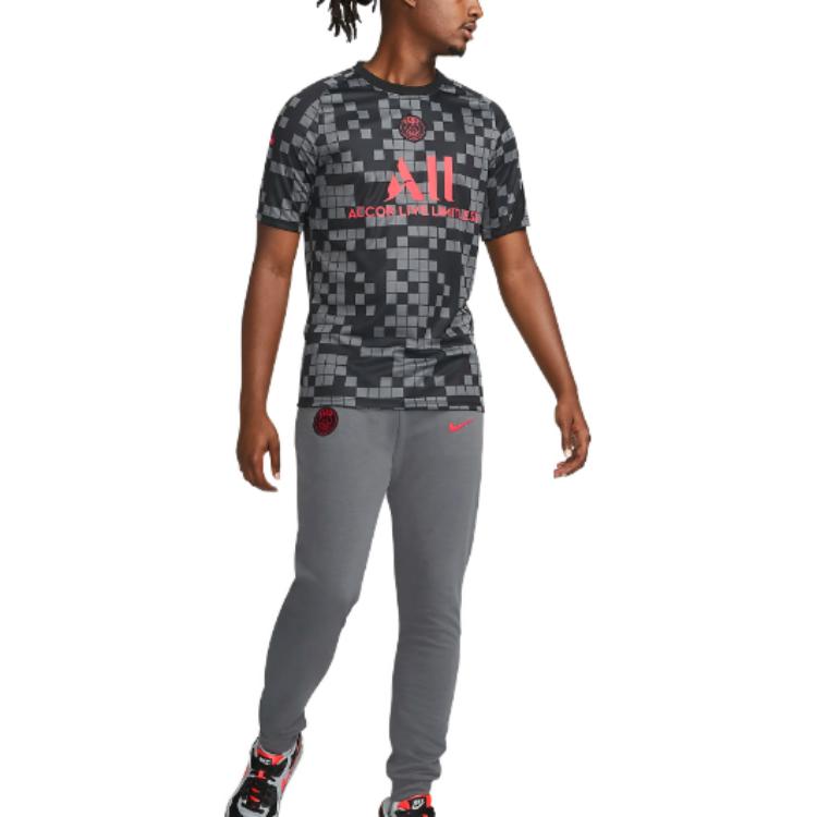 Nike x Paris Saint-Germain Dri-FIT Pre-Match Soccer Top 'Grey Black' DB7626-015