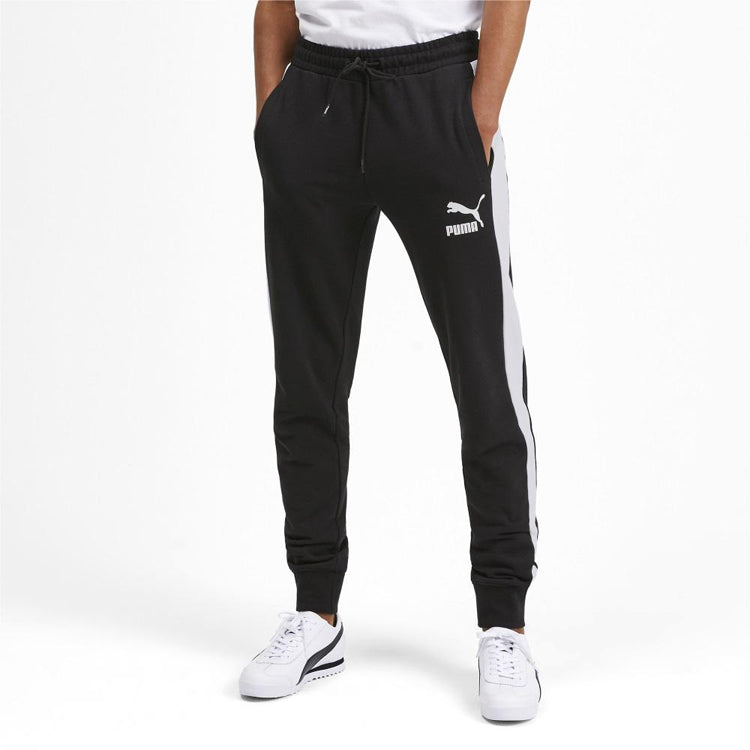 PUMA Iconic T7 Track Pants 'Black White' 595983-01