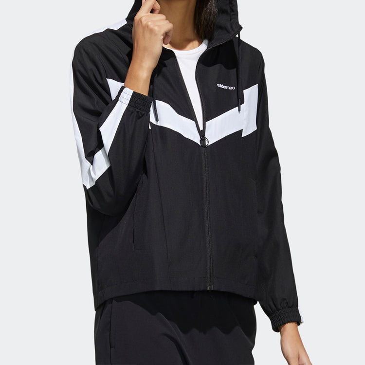 (WMNS) adidas neo Jacket Black-White FN6511