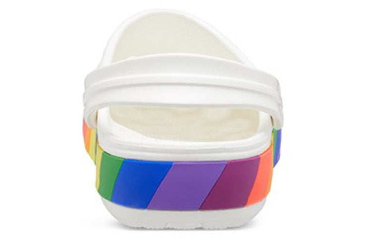 Crocs Rainbow White Sandals 206361-94S