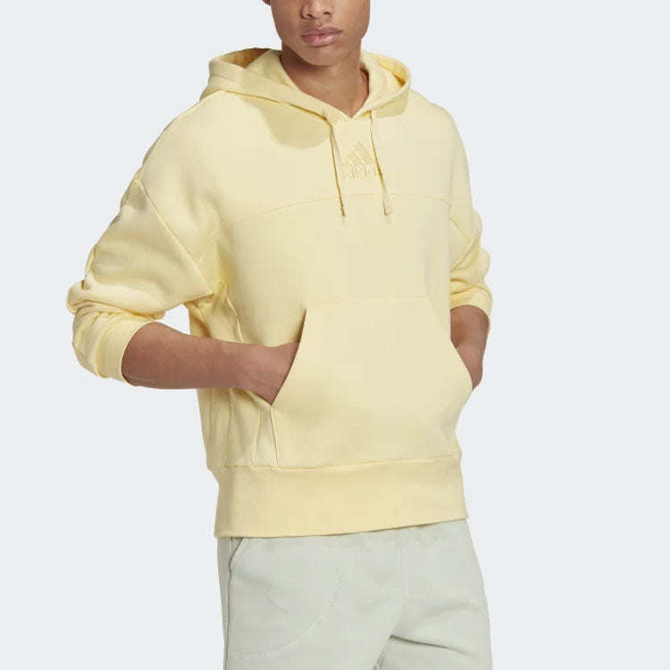 adidas Studio Lounge Fleece Hoodie 'Yellow' HK4592
