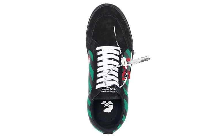 Off-White Low Vulcanised Low-Top Sneakers Black/Green OMIA085F21LEA0041025