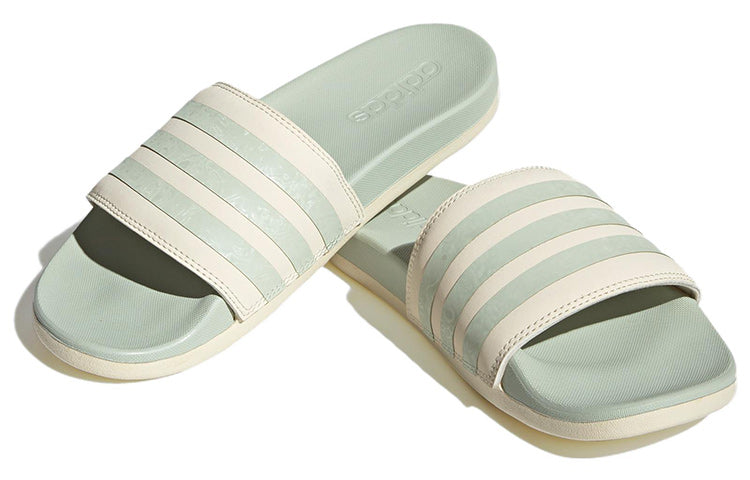 (WMNS) adidas Adilette Comfort Slide 'White Linen Green' H03620