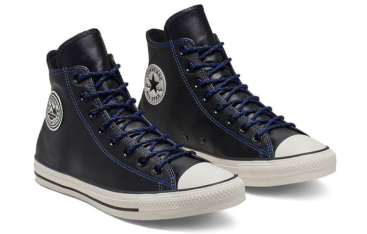Converse Chuck Taylor All Star High Tumbled Leather 'Black Hyper Royal' 165959C