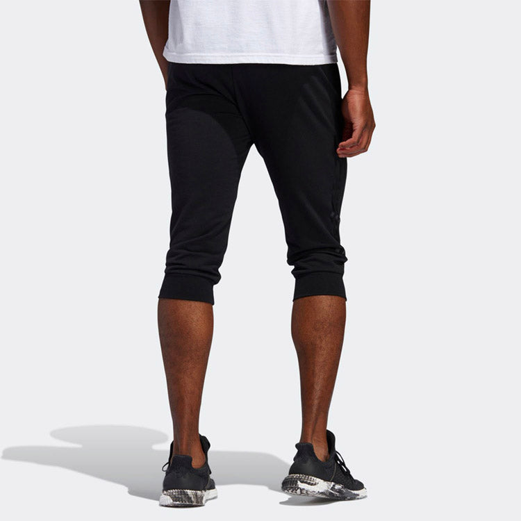 adidas M PNT 34 DK 3S Training Running Sports Slim Fit Cropped Pants Black FT2839