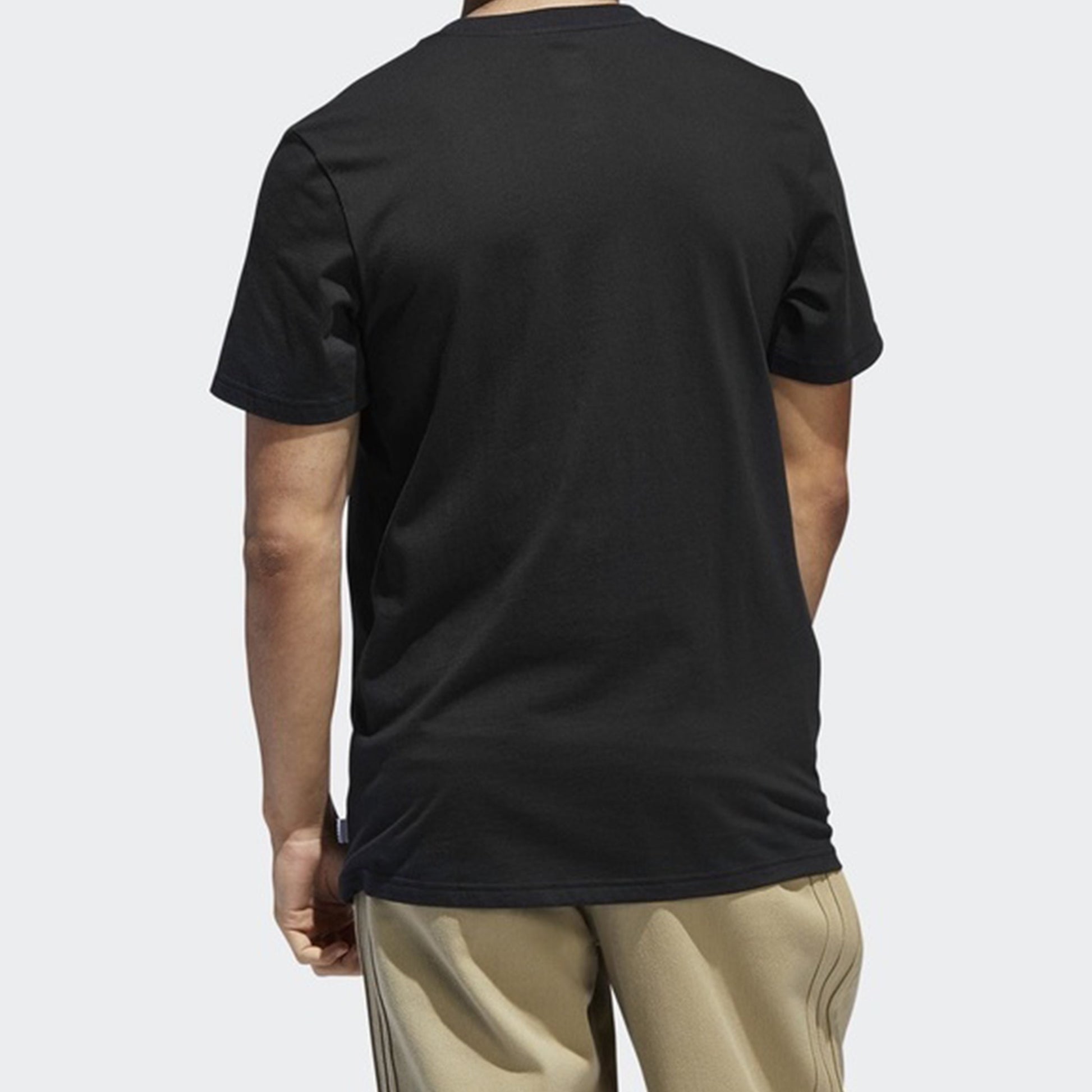 adidas originals Large Logo Printing Casual Sports Short Sleeve Black DU8342