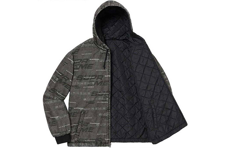 Supreme FW19 Week 9 Reversible Dimensions Logo Denim Work Jacket 'Black' SUP-FW19-895