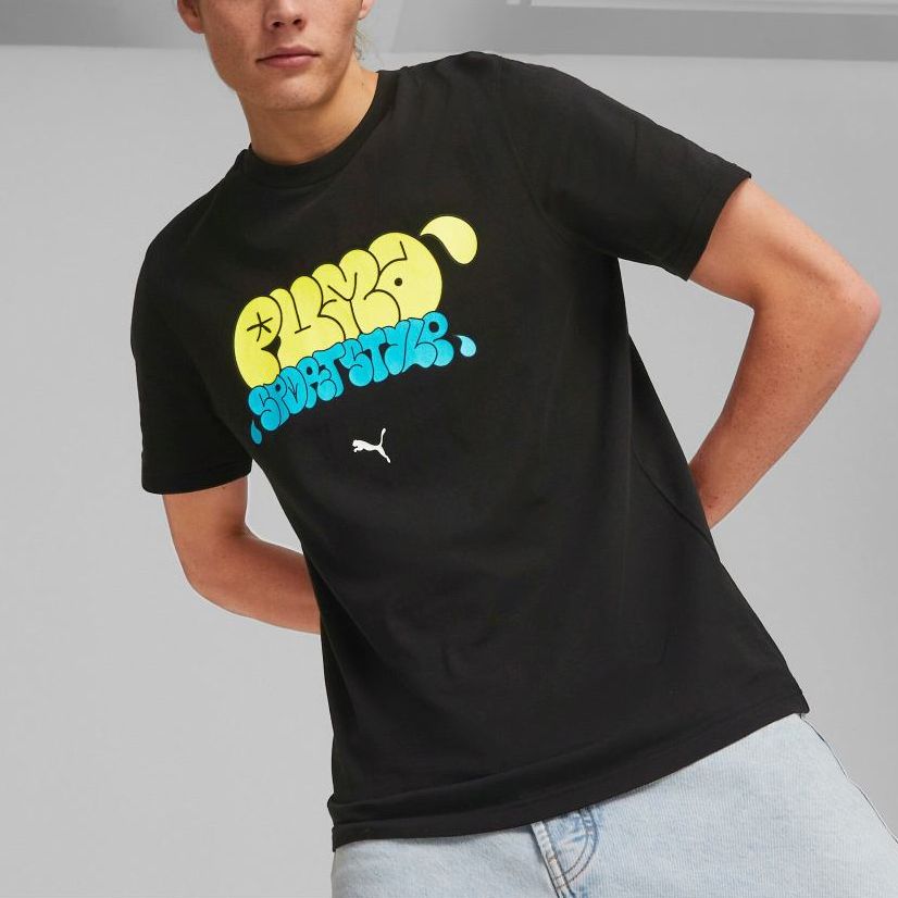 PUMA Graphics Graffiti T-Shirts 'Black' 622553-01