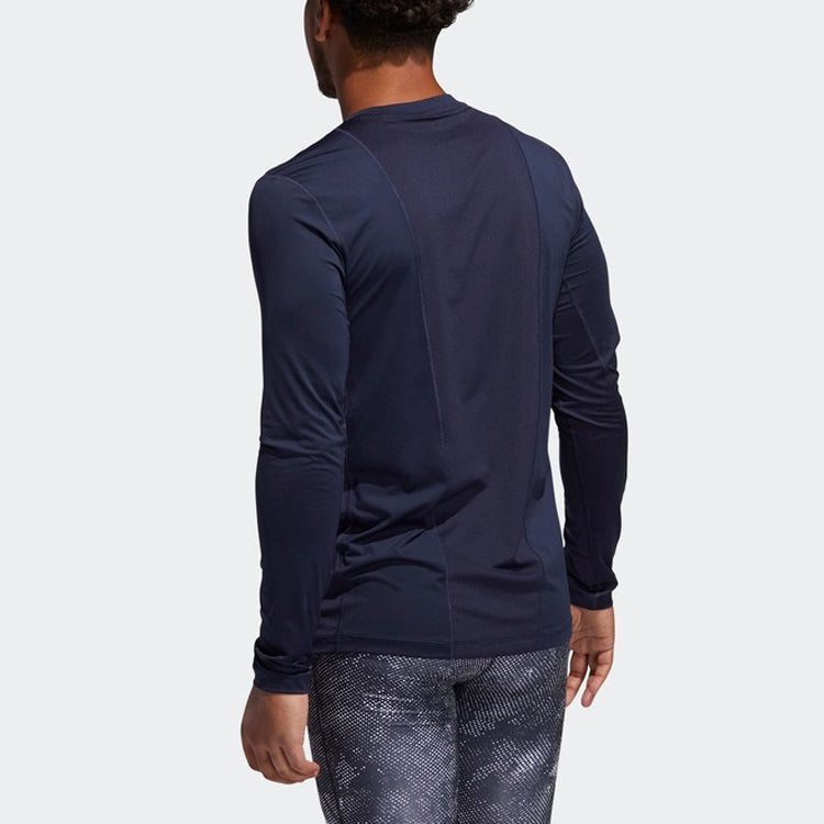adidas TF Turf Ls Ftd Sports Running Training Gym Long Sleeves Navy Blue GL9895