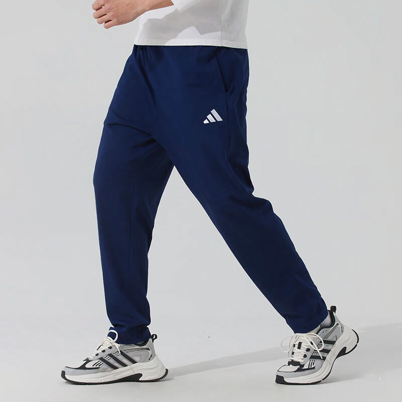 adidas Essentials Small Logo Single Jersey Pants Asia Sizing 'Blue' JF1108