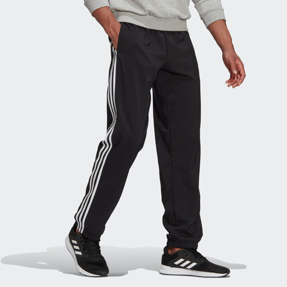 adidas Stripe Loose Straight Training Sports Pants Black GK8982