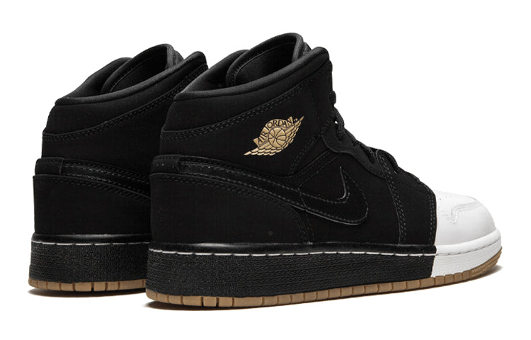 (GS) Air Jordan 1 Retro Mid 'Gold and Gum' 555112-021