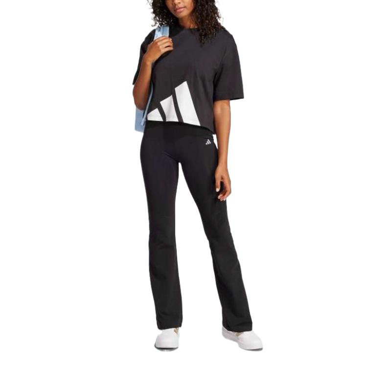 (WMNS) adidas Essentials Big Logo Boyfriend T-Shirt Asia Sizing 'Black' JG8736