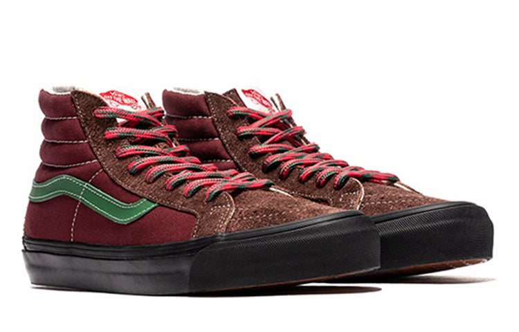 Vans SK8-Hi Vault Retro Skateboarding Shoes Unisex Red Wine Red VN0A4BVBTIX