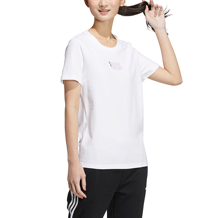 (WMNS) adidas neo Casual Short Sleeves 'White' HS6836