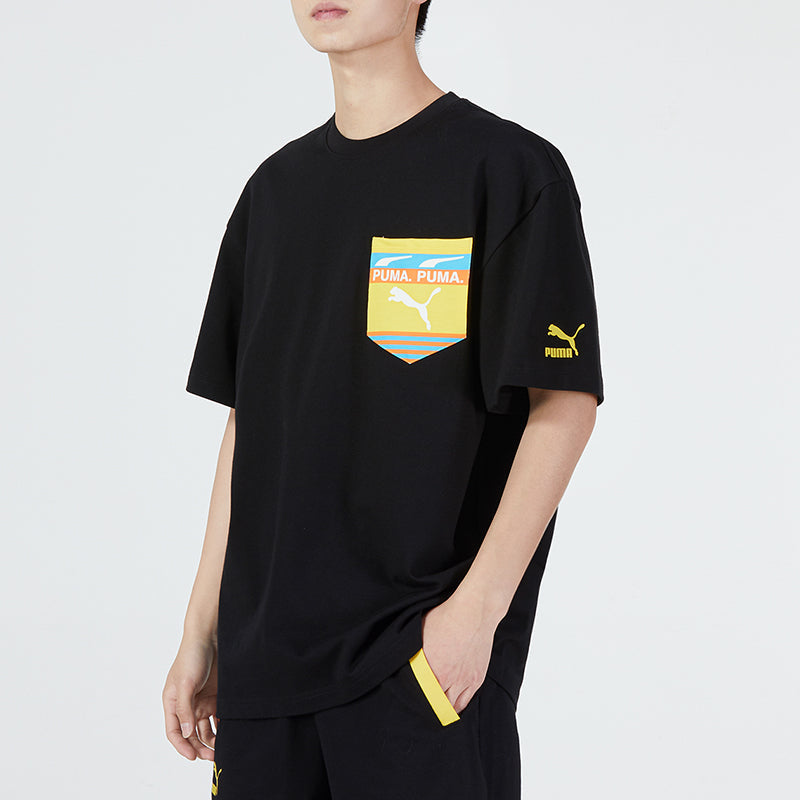 PUMA Boxy Pocket Logo Tee 'Black' 534991-01