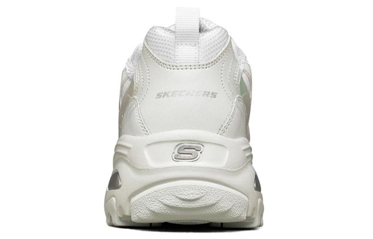 (WMNS) Skechers D'lites 1.0 Running Shoes White/Pink 149242-WHT