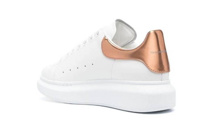 (WMNS) Alexander McQueen Oversized Sneakers 'White Rose Gold' 718232WIE829053