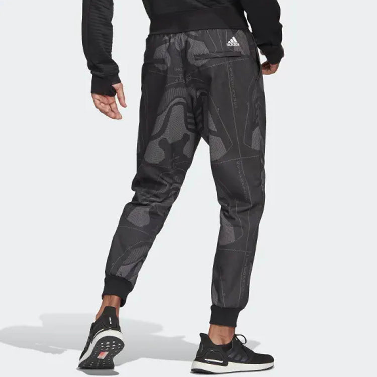 adidas M Jqrd Ftw Pant Sports Stylish Loose Bundle Feet Sports Long Pants Black Gray FS4299