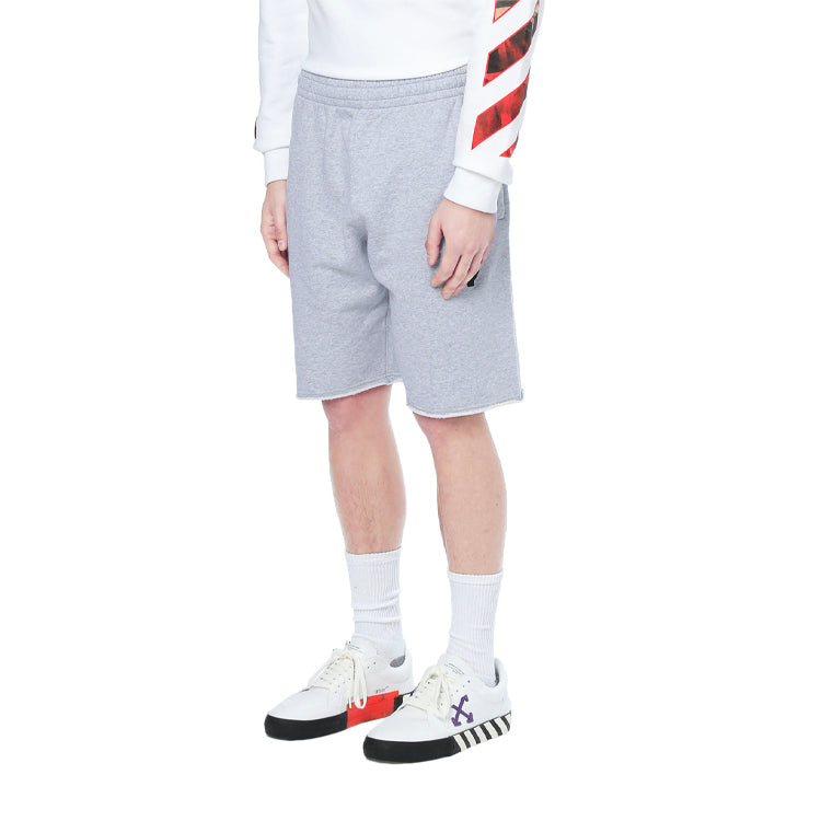 Off-White SS21 Printing Elastic Waistband Shorts Gray OMCI006R21FLE0020825