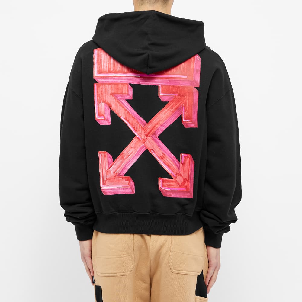 Off-White Marker Over Hoodie 'Black' OMBB037E20FLE0021025